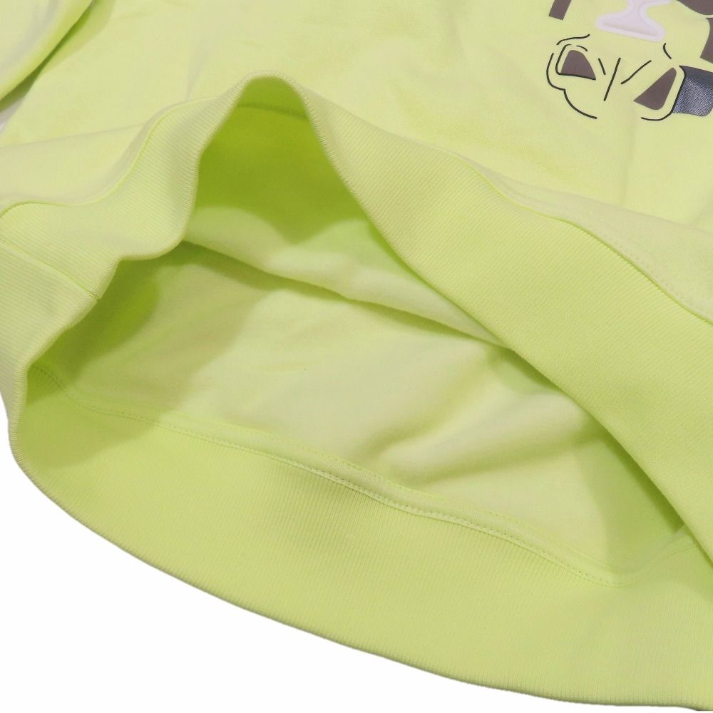 Hermes Scub'h Sweatshirt Pullover Top Brushed Lining XS Neon Yellow