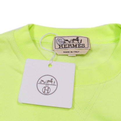 Hermes Scub'h Sweatshirt Pullover Top Brushed Lining XS Neon Yellow