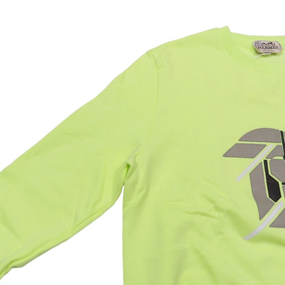 Hermes Chevaux en Symetrie Sweatshirt Shirt Brushed Lining Sheepskin Trim