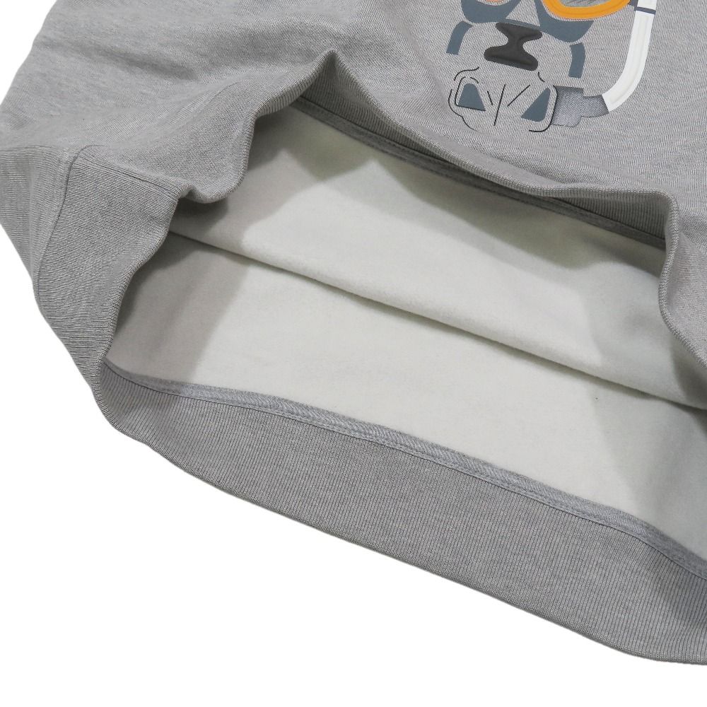 Hermes Scub'h Sweatshirt Pullover Top Brushed Lining M Gray