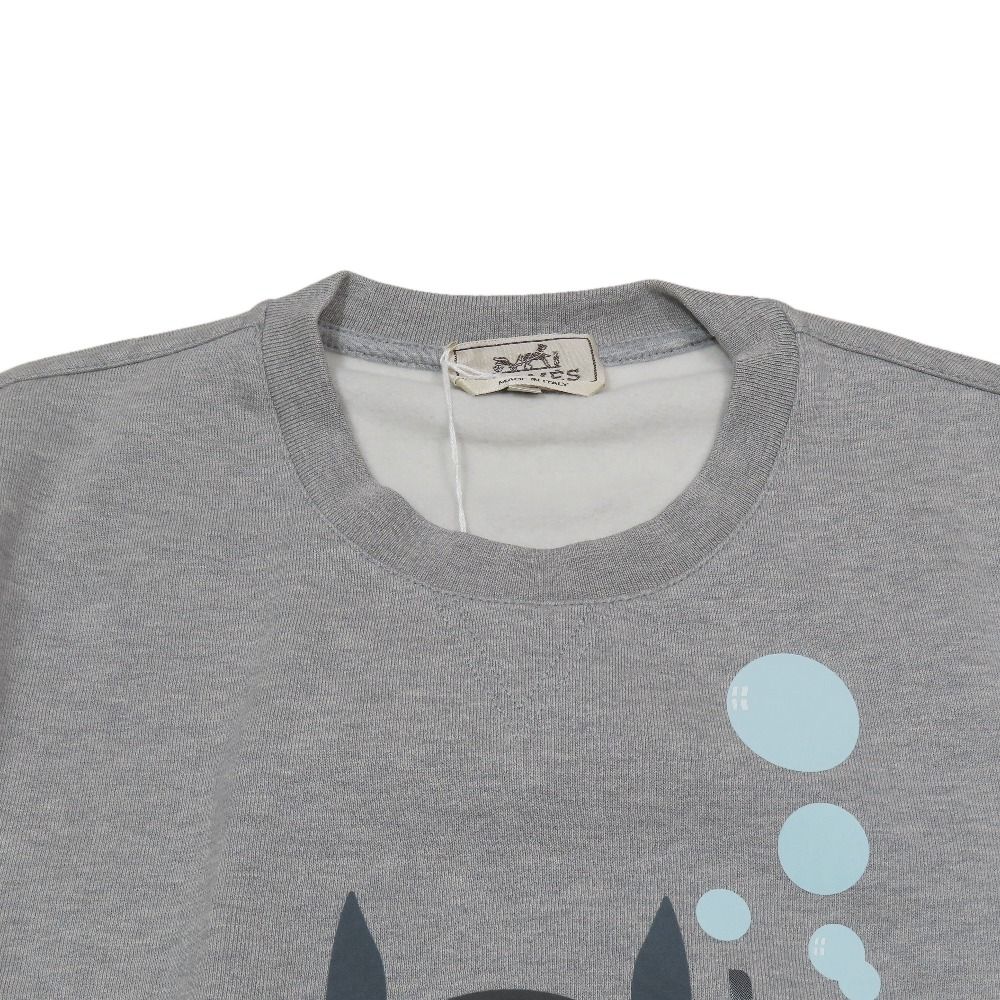 Hermes Scub'h Sweatshirt Pullover Top Brushed Lining M Gray