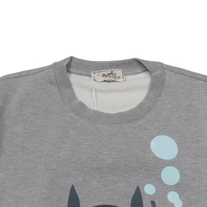 Hermes Scub'h Sweatshirt Pullover Top Brushed Lining M Gray