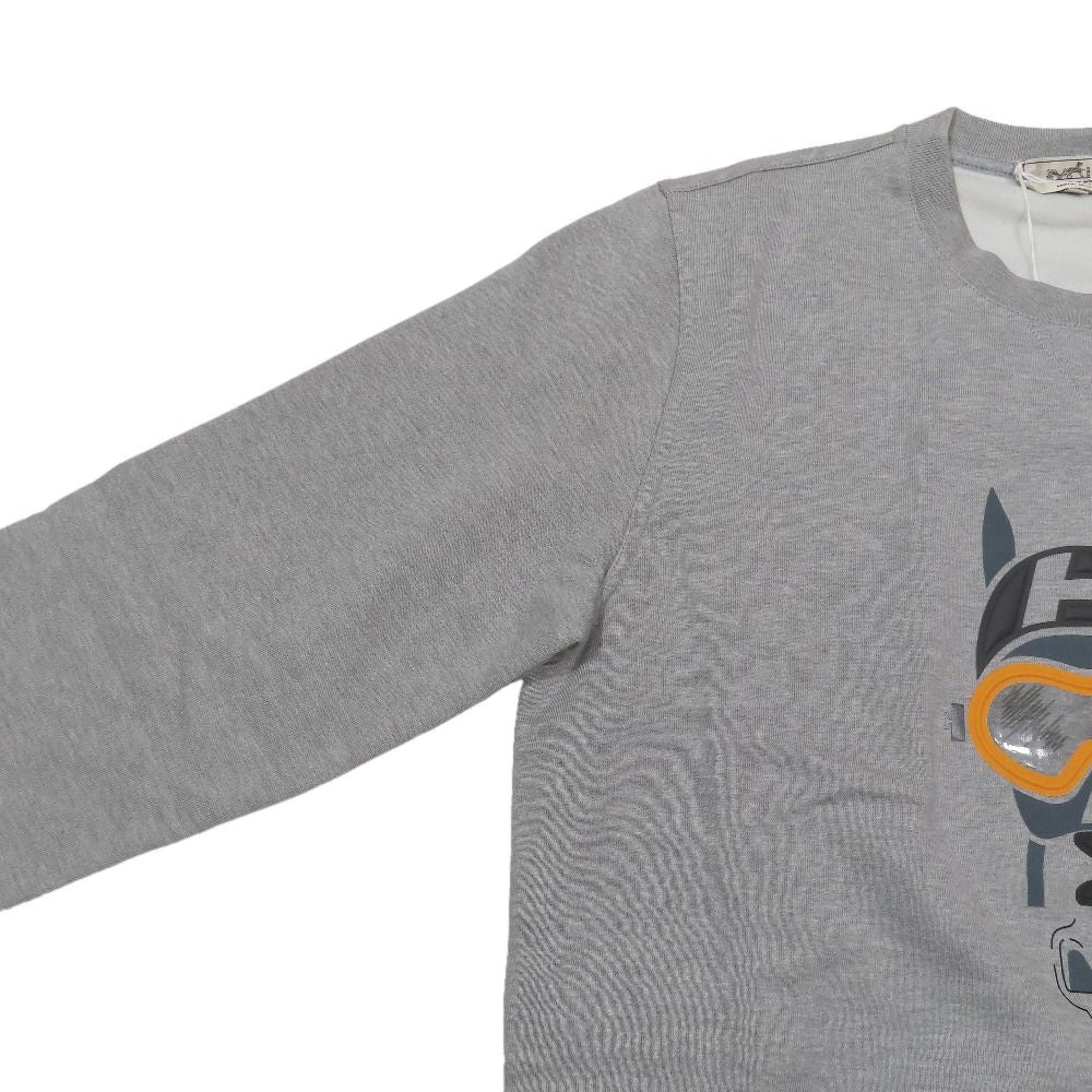Hermes Scub'h Sweatshirt Pullover Top Brushed Lining M Gray