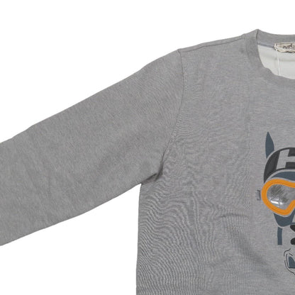 Hermes Scub'h Sweatshirt Pullover Top Brushed Lining M Gray