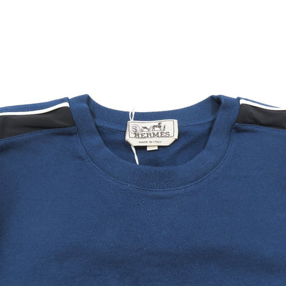 Hermes Run Sweatshirt Shirt Hline Brushed Lining Top Side Line Trainers M Blue