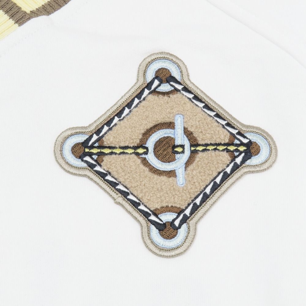 Hermes Figure Artistic Sweatshirt Trainers V-neck Patch Embroidery 42 White