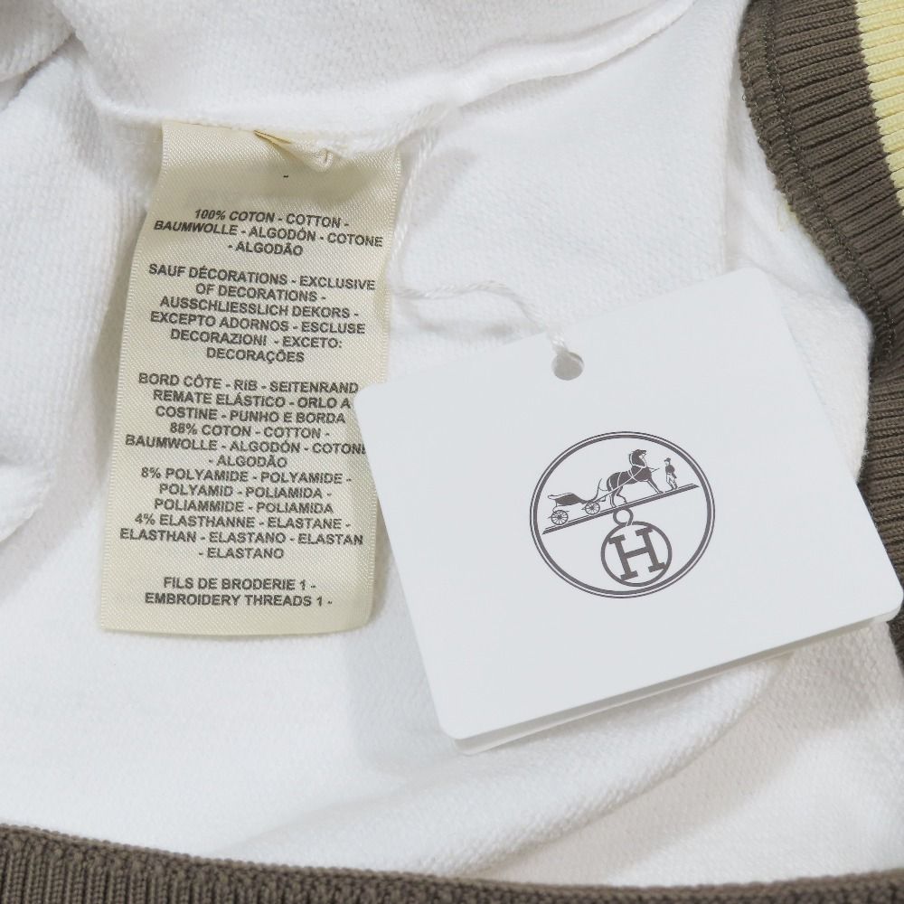 Hermes Figure Artistic Sweatshirt Trainers V-neck Patch Embroidery 42 White