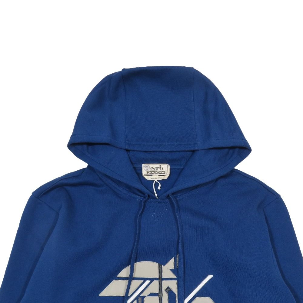 Hermes Chevaux en Symetrie Pullover Hoodie Sweatshirt Long Sleeve Brushed