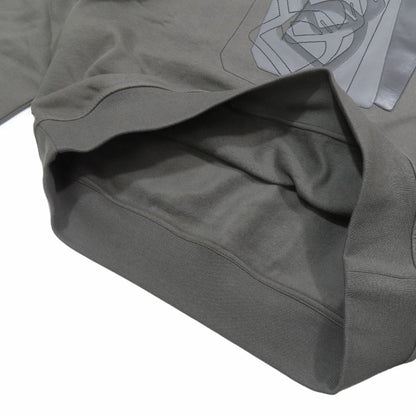 Hermes Etriers Decales Armor Detail Leather Patch Hoodie Sweatshirt Brushed