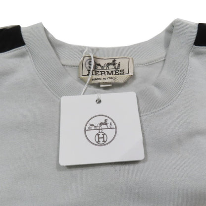 Hermes Run Sweatshirt Shirt Hline Brushed Lining Top Side Line XS Light Blue