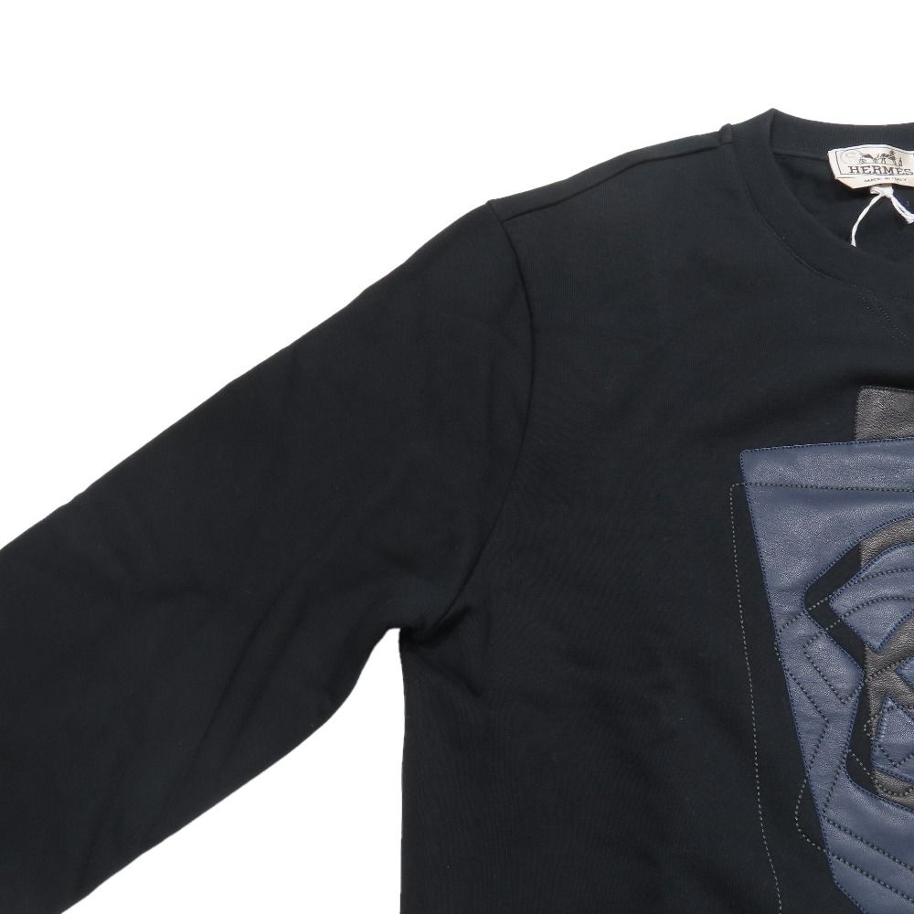 Hermes Etriers Decales Leather Patch Sweatshirt Shirt Brushed Lining Trainers