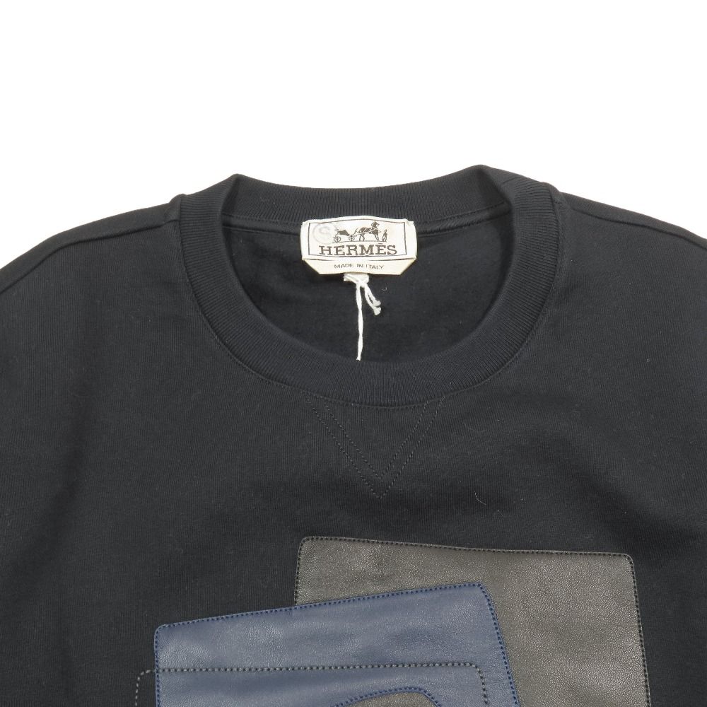 Hermes Etriers Decales Leather Patch Sweatshirt Shirt Brushed Lining Trainers