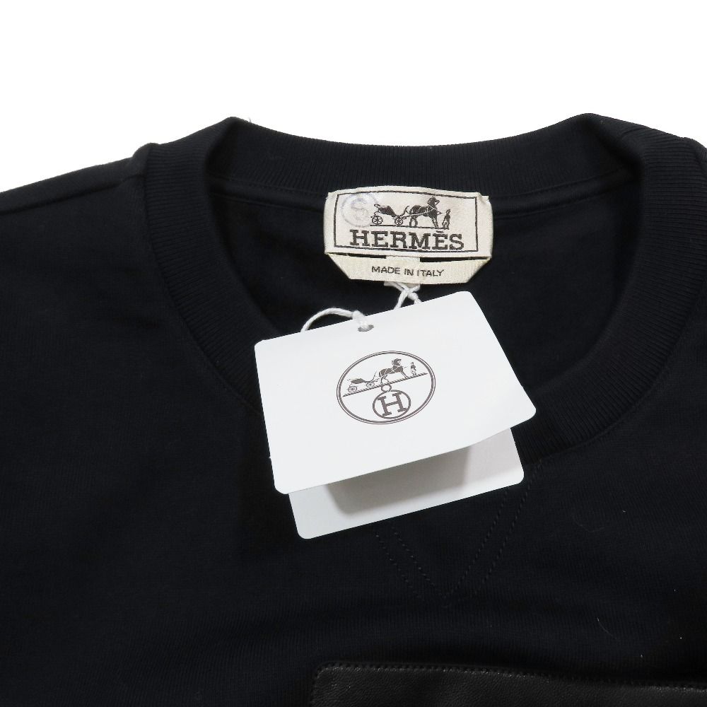 Hermes Etriers Decales Leather Patch Sweatshirt Shirt Brushed Lining Trainers