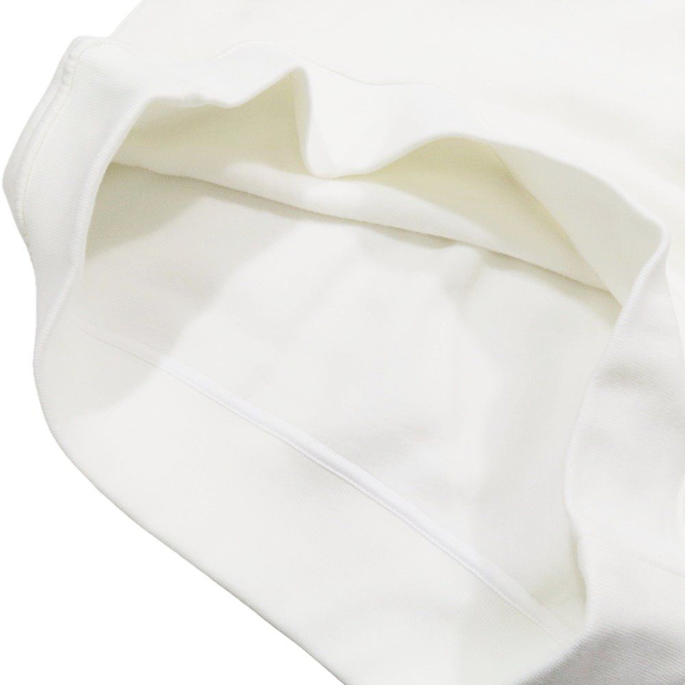 Hermes Switch Cotton Linen Hoodie Sweatshirt Pullover Brushed Lining S White