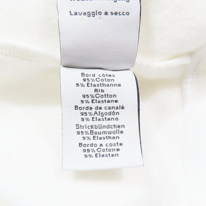 Hermes Switch Cotton Linen Hoodie Sweatshirt Pullover Brushed Lining S White