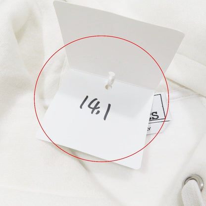 Hermes Switch Cotton Linen Hoodie Sweatshirt Pullover Brushed Lining S White