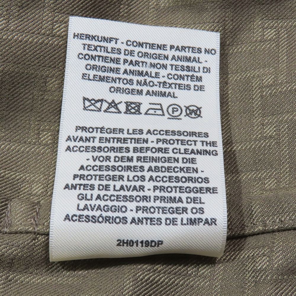 Hermes Mosaique Mosaic Motif Long Coat Stand Collar Unlined Belt 34 Beige