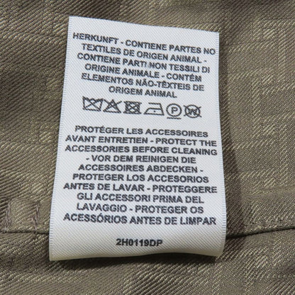 Hermes Mosaique Mosaic Motif Long Coat Stand Collar Unlined Belt 34 Beige