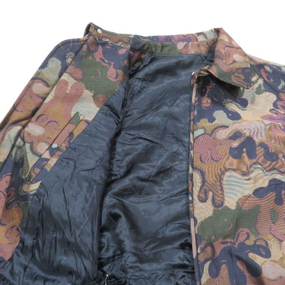 Dior Peter Doig Camouflage Batting Bomber Jacket 46 Multicolor