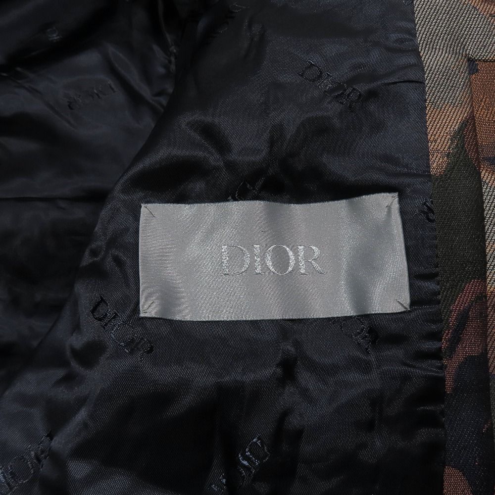 Dior Peter Doig Camouflage Batting Bomber Jacket 46 Multicolor
