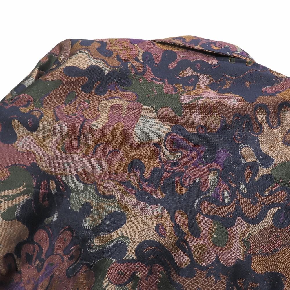 Dior Peter Doig Camouflage Batting Bomber Jacket 46 Multicolor