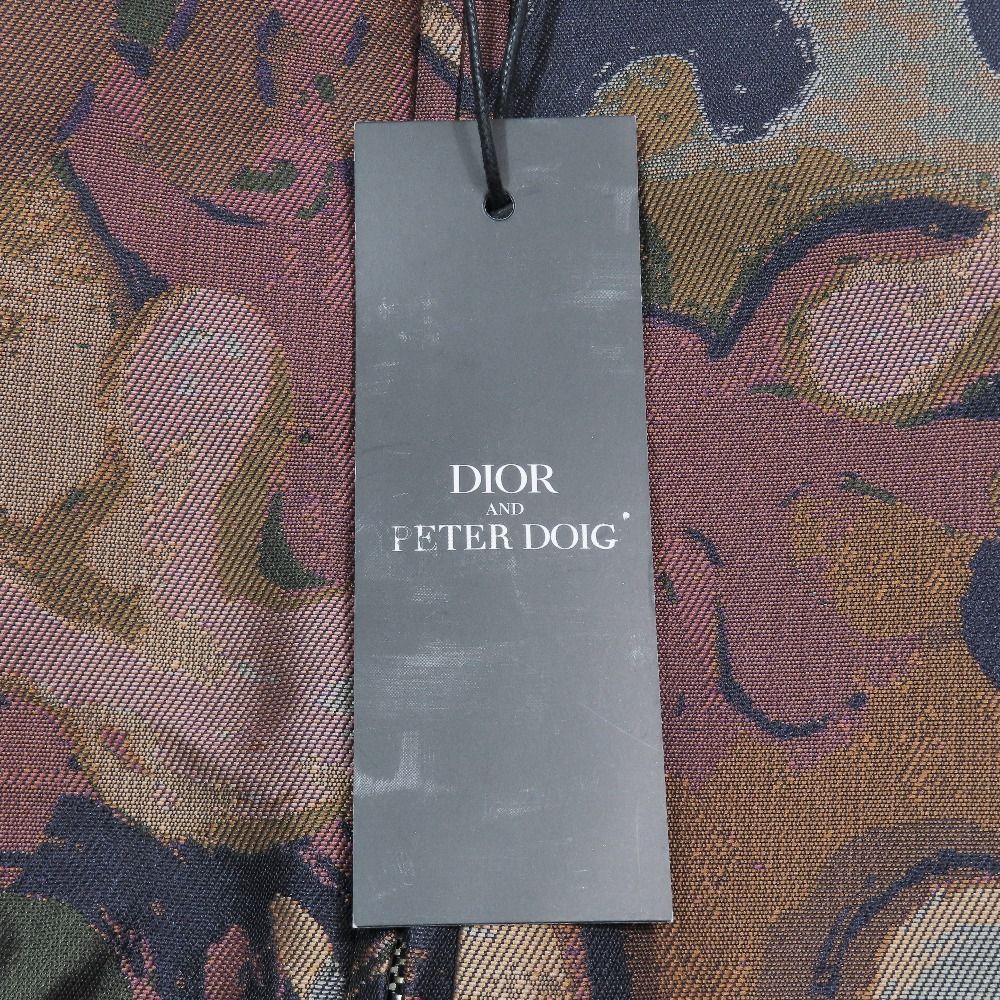 Dior Peter Doig Camouflage Batting Bomber Jacket 46 Multicolor