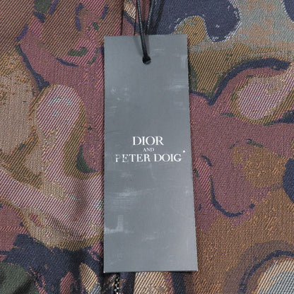 Dior Peter Doig Camouflage Batting Bomber Jacket 46 Multicolor