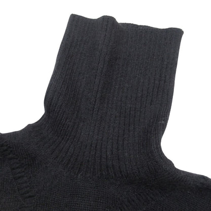 Saint Laurent Paris Wool Mohair Open Knit Turtleneck Sweater S Black