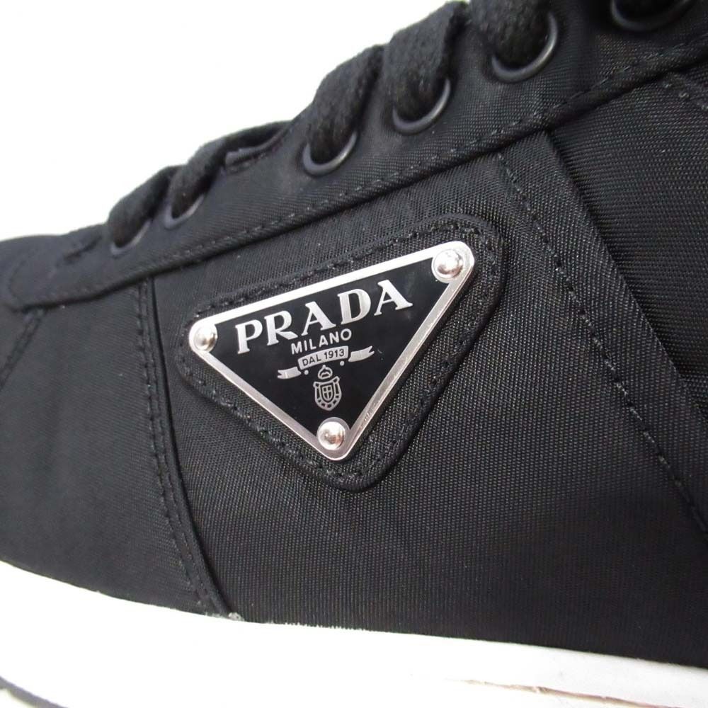 Prada Re-Nylon Triangle Logo Sneakers Shoes Plate 7 Black