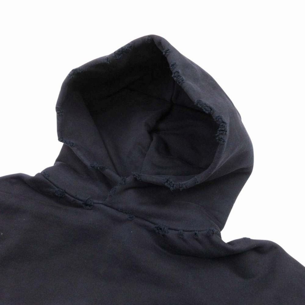 Balenciaga Valentine CD Hoodie Sweatshirt Distressed L Black