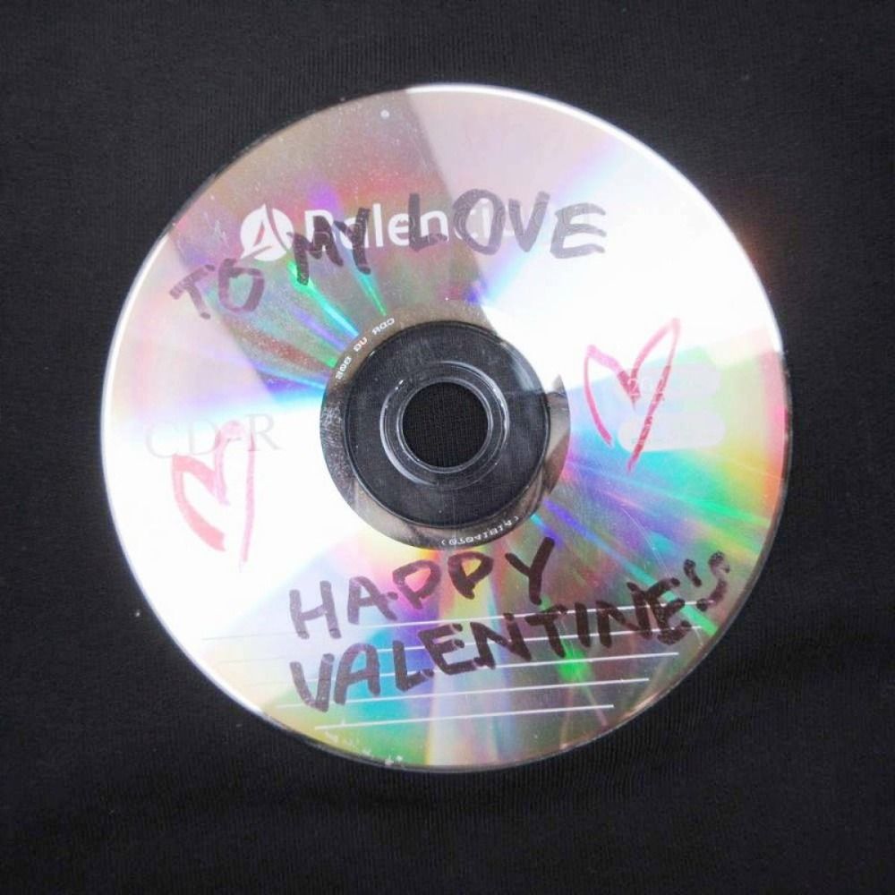 Balenciaga Valentine CD Hoodie Sweatshirt Distressed L Black