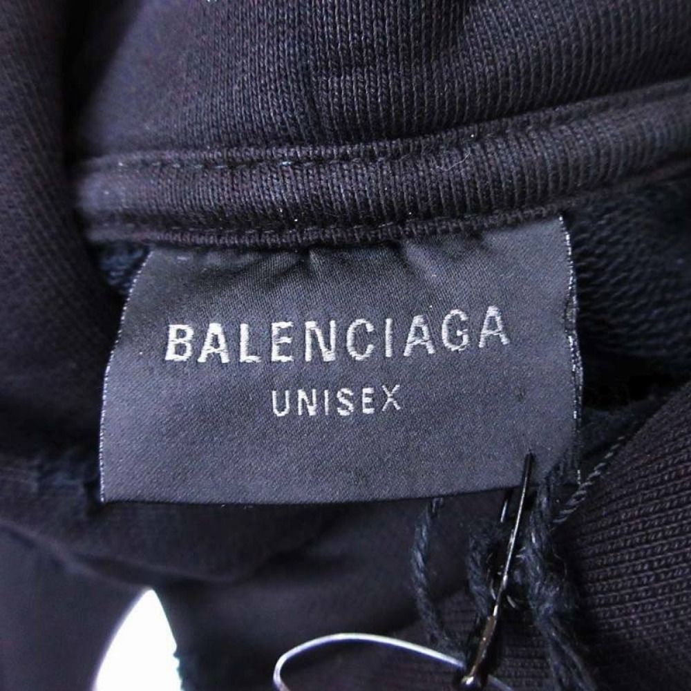 Balenciaga Valentine CD Hoodie Sweatshirt Distressed L Black
