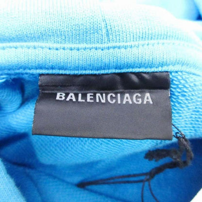 Balenciaga Political Campaign Logo Print Hoodie Sweatshirt M Blue