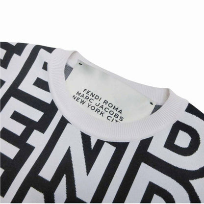 Fendi Logo Allover Knit Sweater Pullover Long Sleeve Capsule