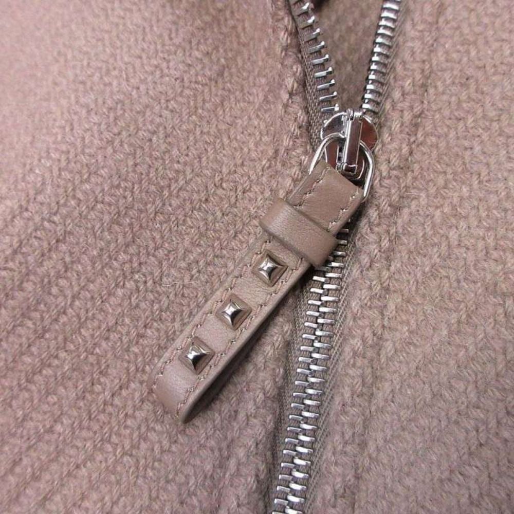 Hermes Cashmere 100% Double Riders Jacket Coat Medle 38 Beige