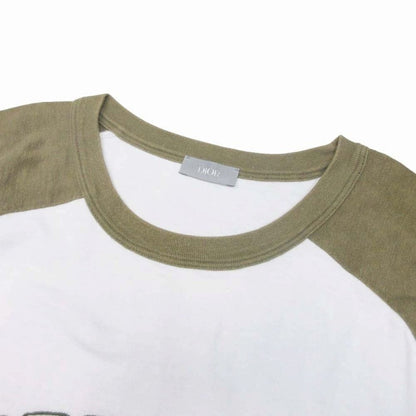 Dior Homme Denim Tears Carre Logo Embroidery T-Shirt Short Sleeve XXL Khaki