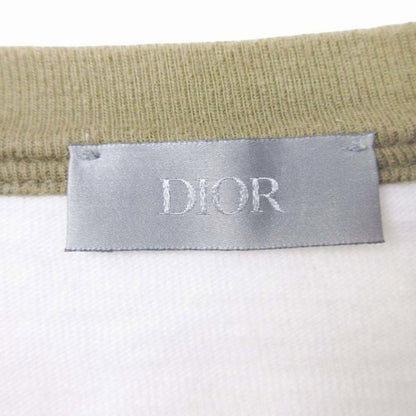 Dior Homme Denim Tears Carre Logo Embroidery T-Shirt Short Sleeve XXL Khaki
