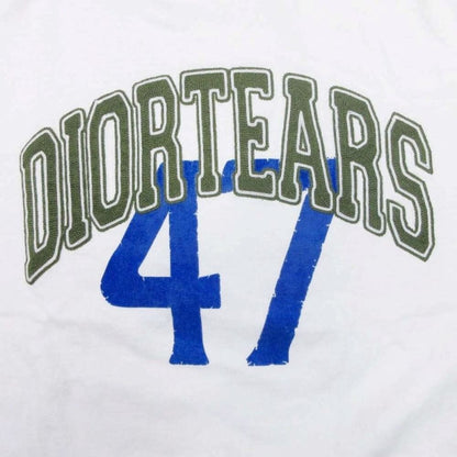 Dior Homme Denim Tears Carre Logo Embroidery T-Shirt Short Sleeve XXL Khaki