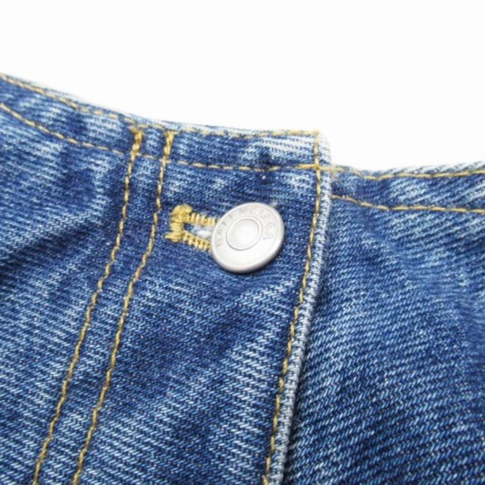 Balenciaga Wash Denim Dress Hem Line Long 34 Indigo