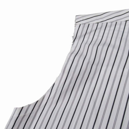 Balenciaga Box Silhouette Striped Shirt Dress Long 32 White