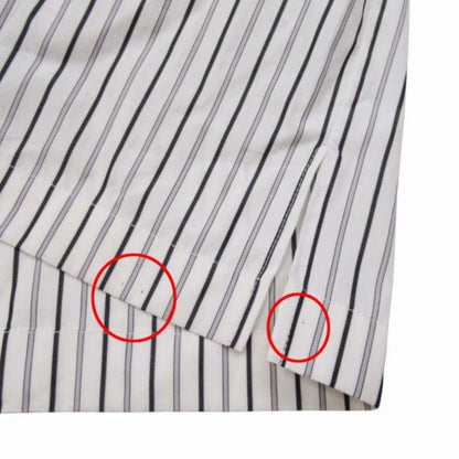 Balenciaga Box Silhouette Striped Shirt Dress Long 32 White