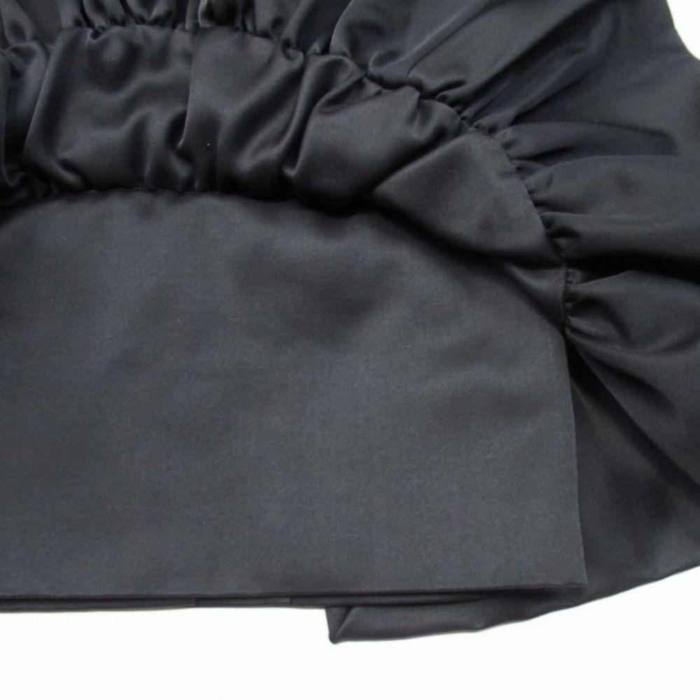 Prada Balloon Midi Skirt Semi Tight Silhouette Below Knee Length Wool Silk 40