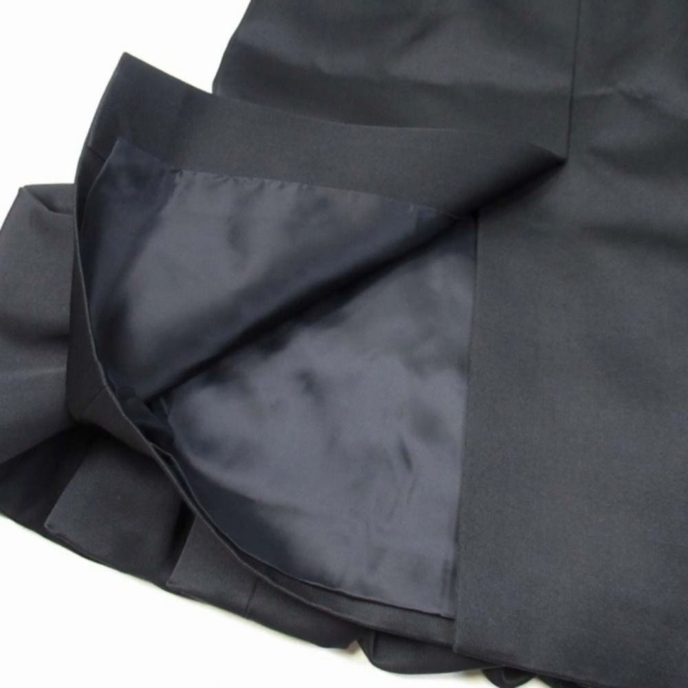 Prada Balloon Midi Skirt Semi Tight Silhouette Below Knee Length Wool Silk 40