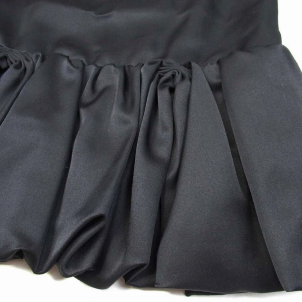 Prada Balloon Midi Skirt Semi Tight Silhouette Below Knee Length Wool Silk 40