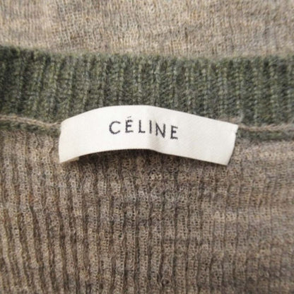 Celine Phoebe Philo Era Cashmere Alpaca Knit Cardigan Color Contrast Top M