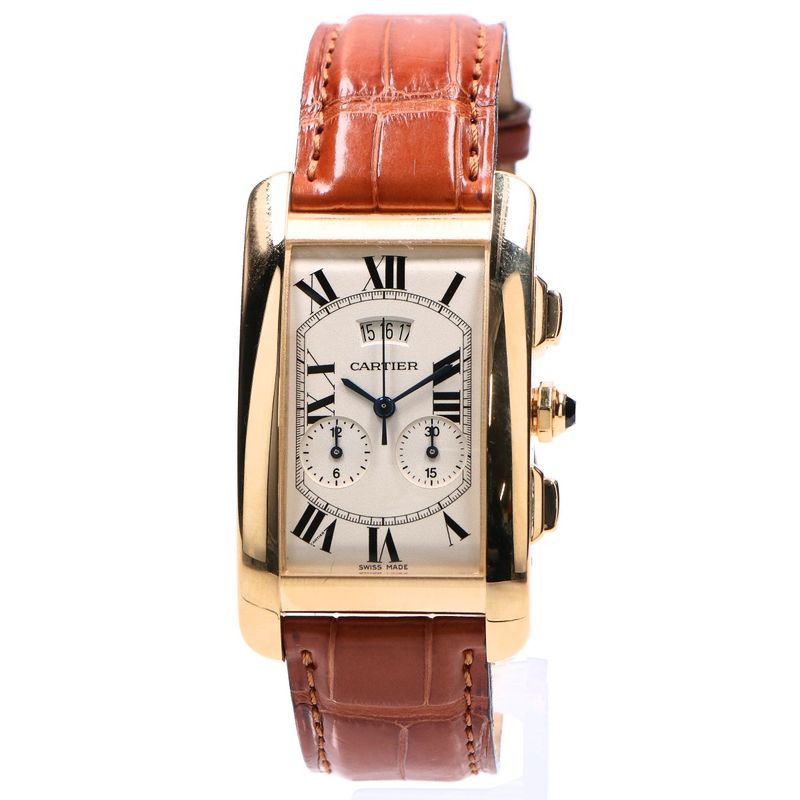 Cartier 750 Quartz Tank American Watch Large