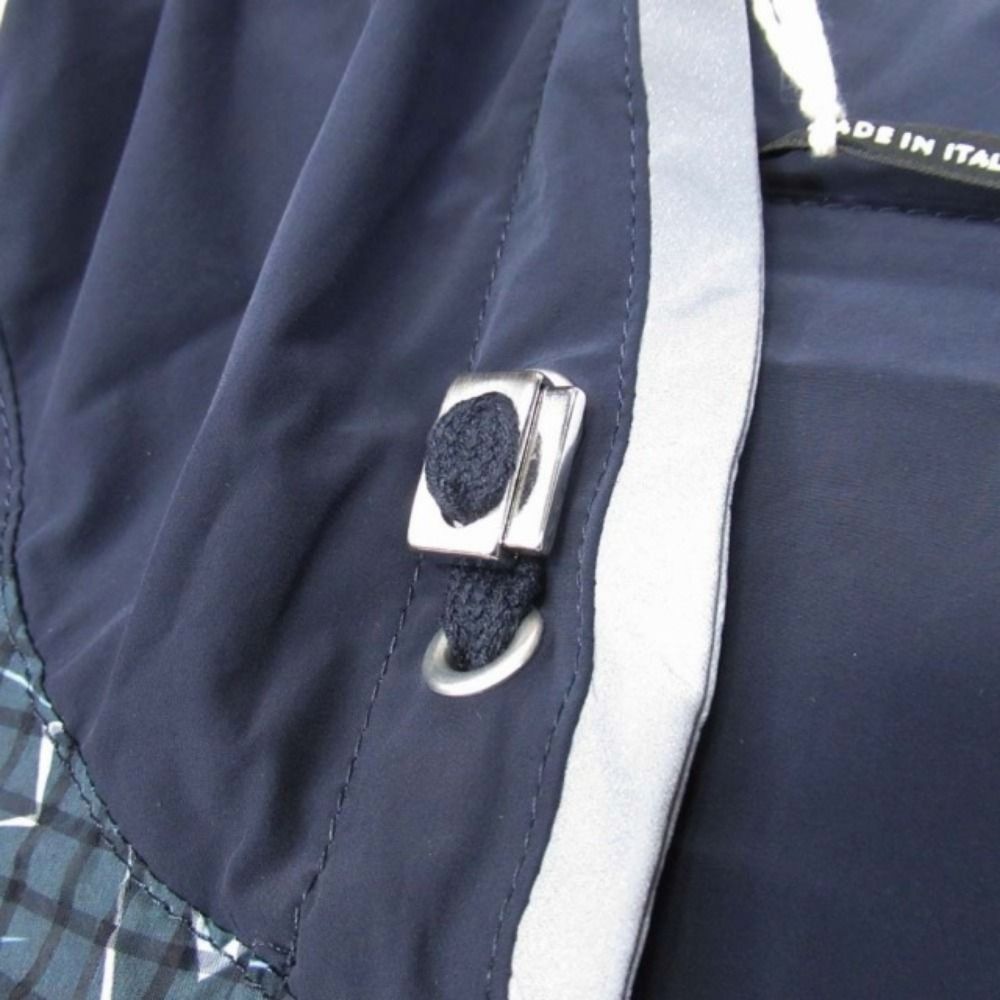 Hermes Reversible Nylon Hoodie Logo Soccer Fabric Reflector Line 58 Navy