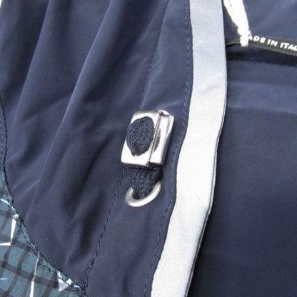Hermes Reversible Nylon Hoodie Logo Soccer Fabric Reflector Line 58 Navy