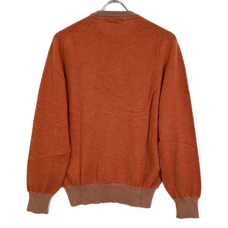 Brunello Cucinelli Orange Cashmere 100 Cleanneck Long Sleeve Knit Pull Over 46