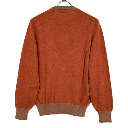 Brunello Cucinelli Orange Cashmere 100 Cleanneck Long Sleeve Knit Pull Over 46